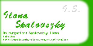 ilona spalovszky business card